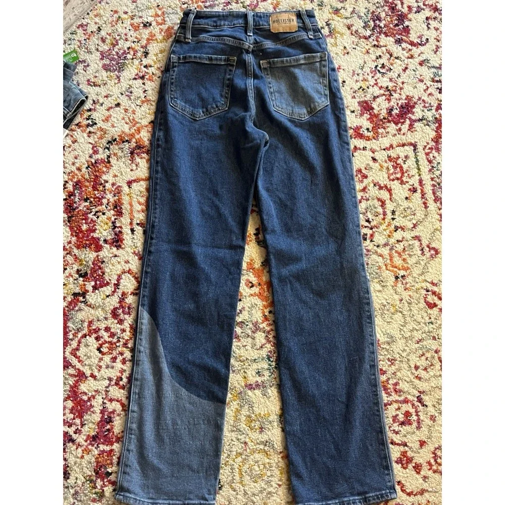 Hollister Womens Curvy Ultra High Rise Stretch‎ Dad Jeans Size 00R W23 L31